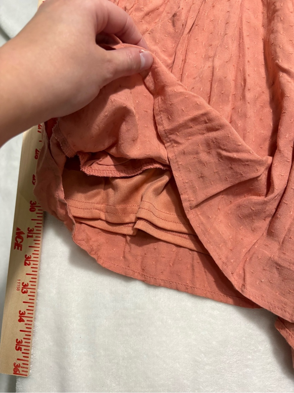 Allie Rose Rust Eyelet Ruffle V-Neck Romper - Picture 5 of 8